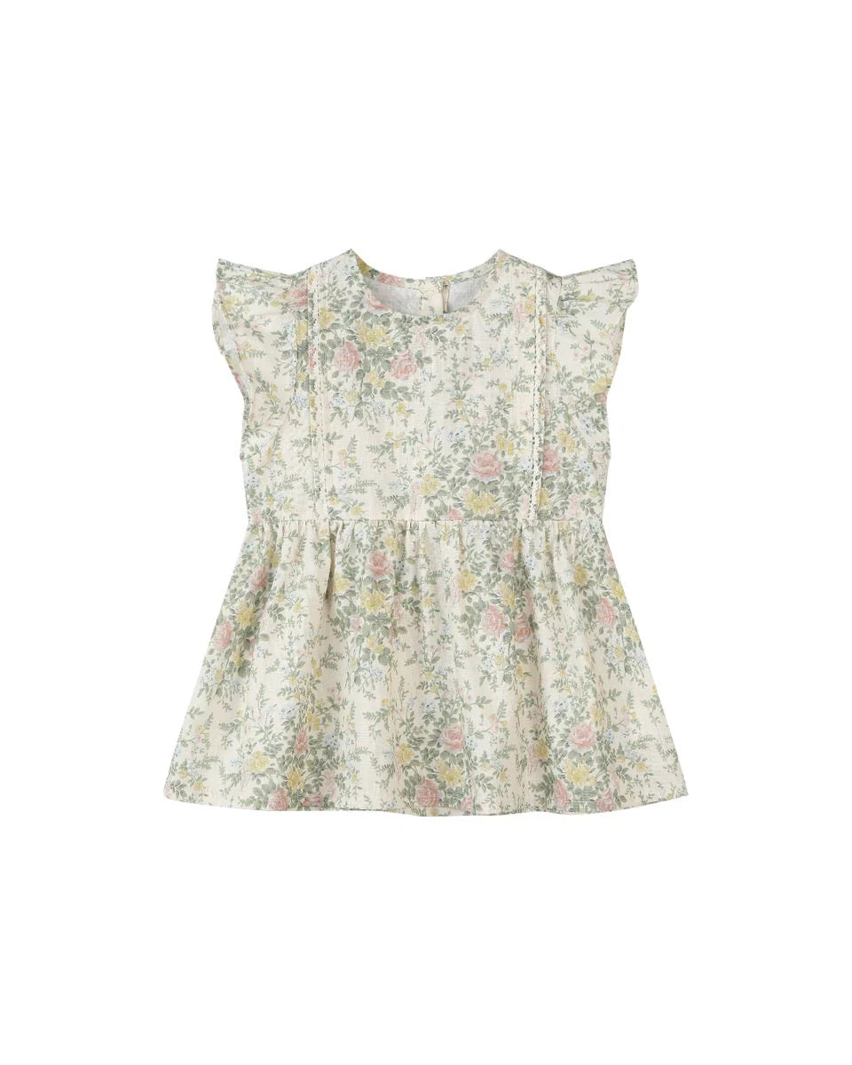 Vignette Giselle Top Cream Cottage Floral Little Sprout