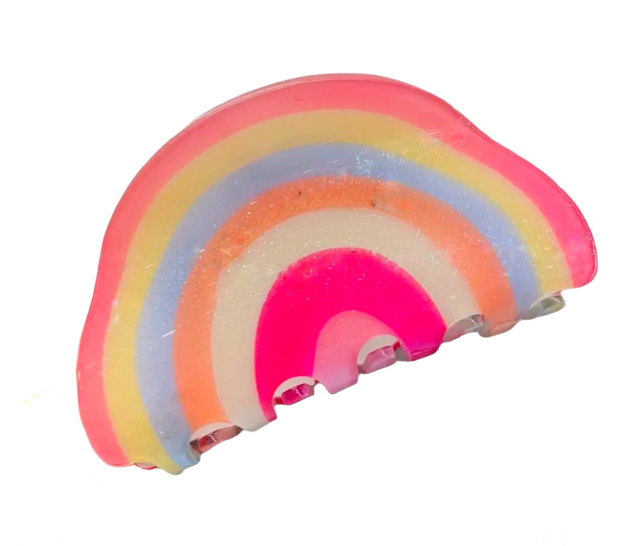 Bright Rainbow Glitter Hair Claw-Little Sprout
