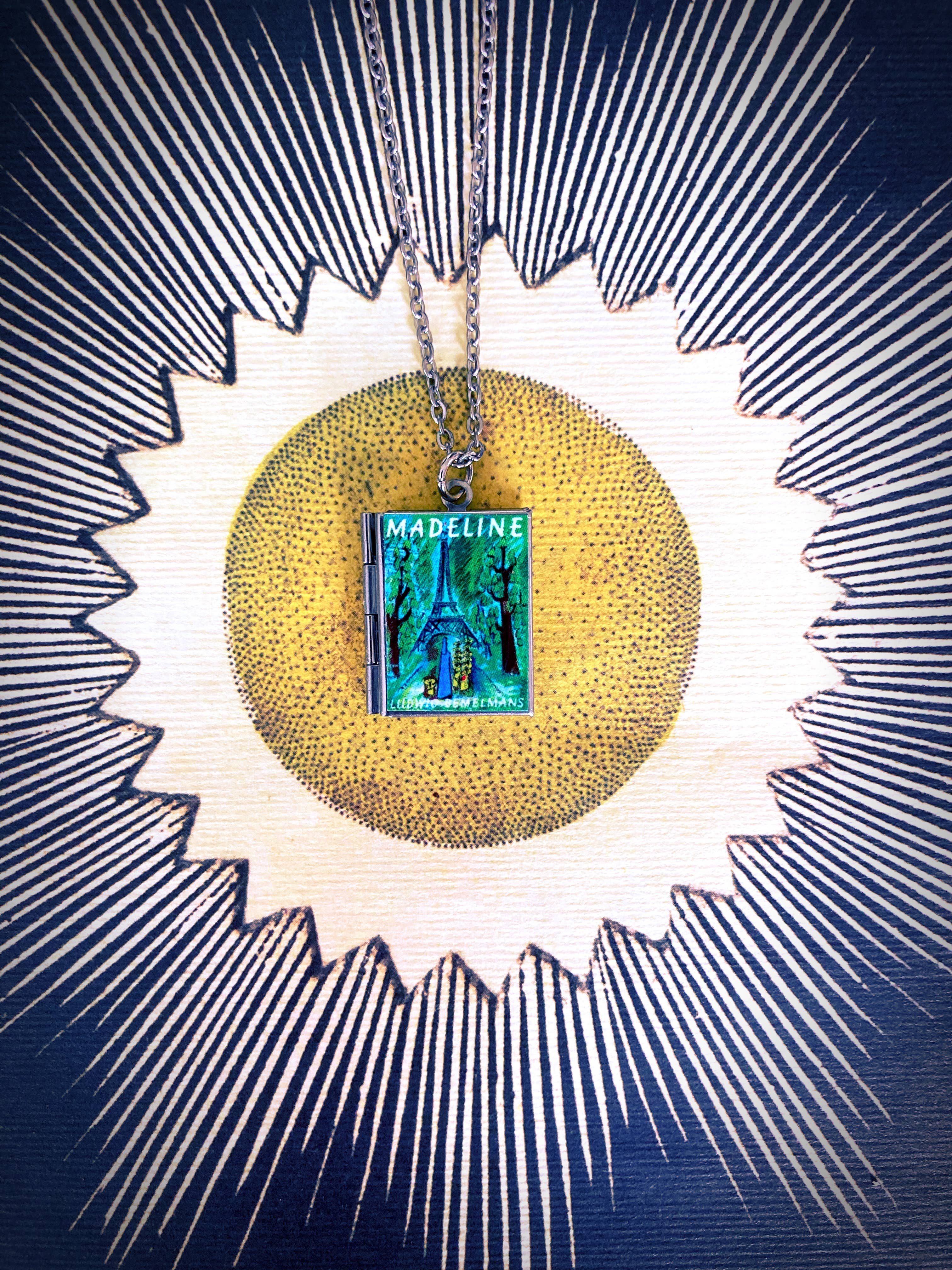 Book Locket Madeline: Stainless Steel-Little Sprout
