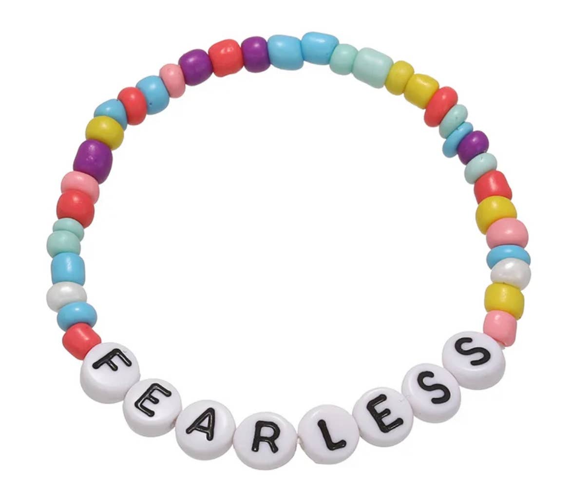 Beaded Friendship Stretch Bracelets: Fearless-Little Sprout