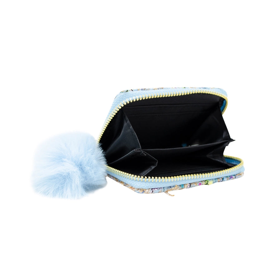Tweed Mix Wallet - Blue Mix-Little Sprout