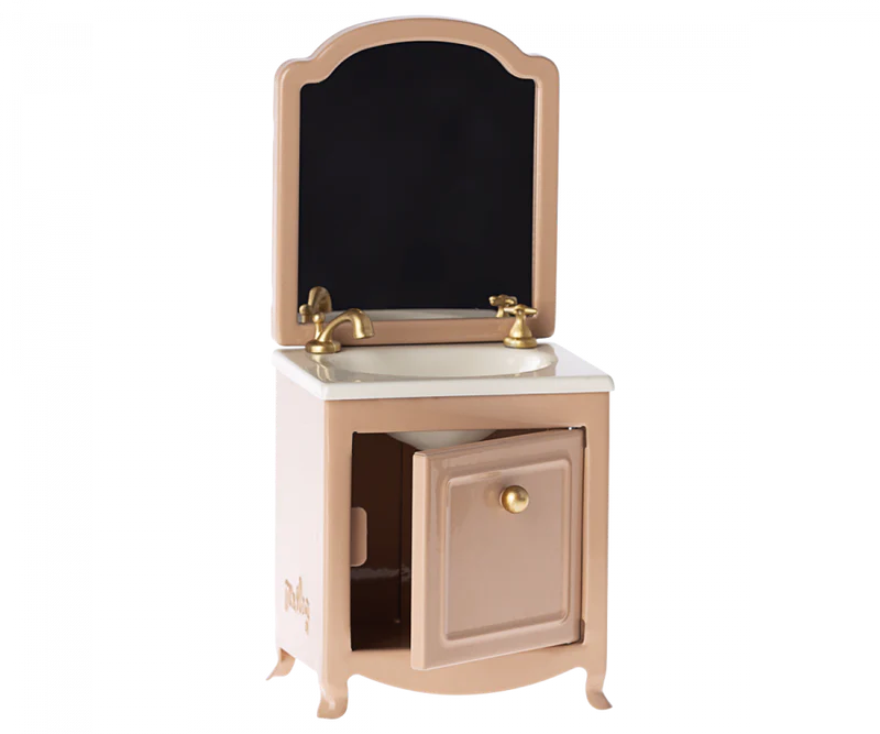 Sink Dresser with Mirror - Dark Powder-Little Sprout