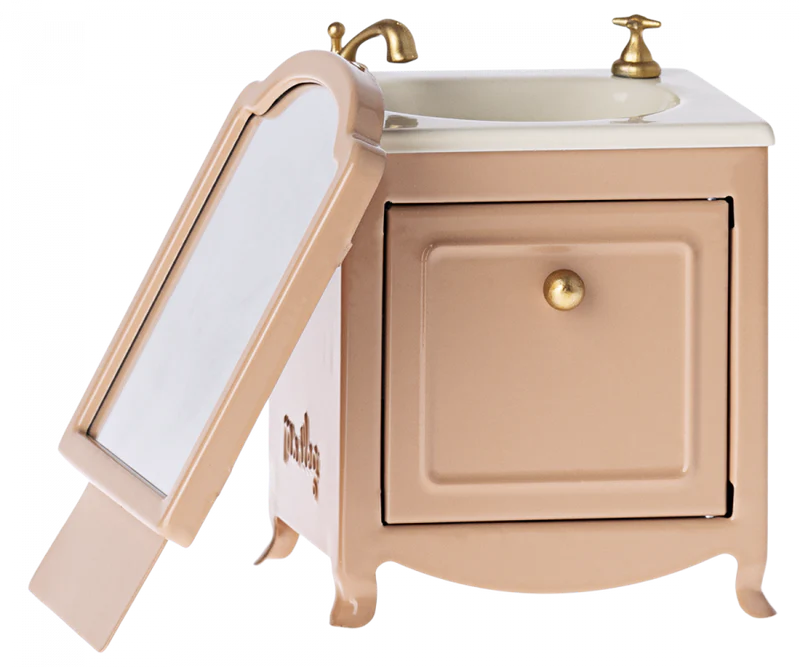 Sink Dresser with Mirror - Dark Powder-Little Sprout