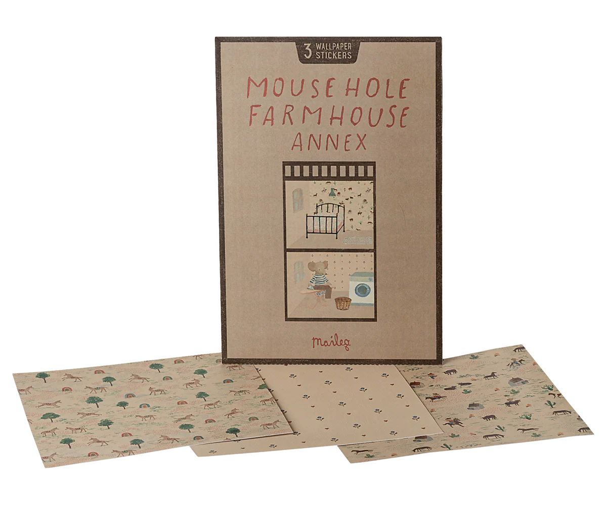 Maileg Mousehole Farmhouse Annex Wallpaper Little Sprout