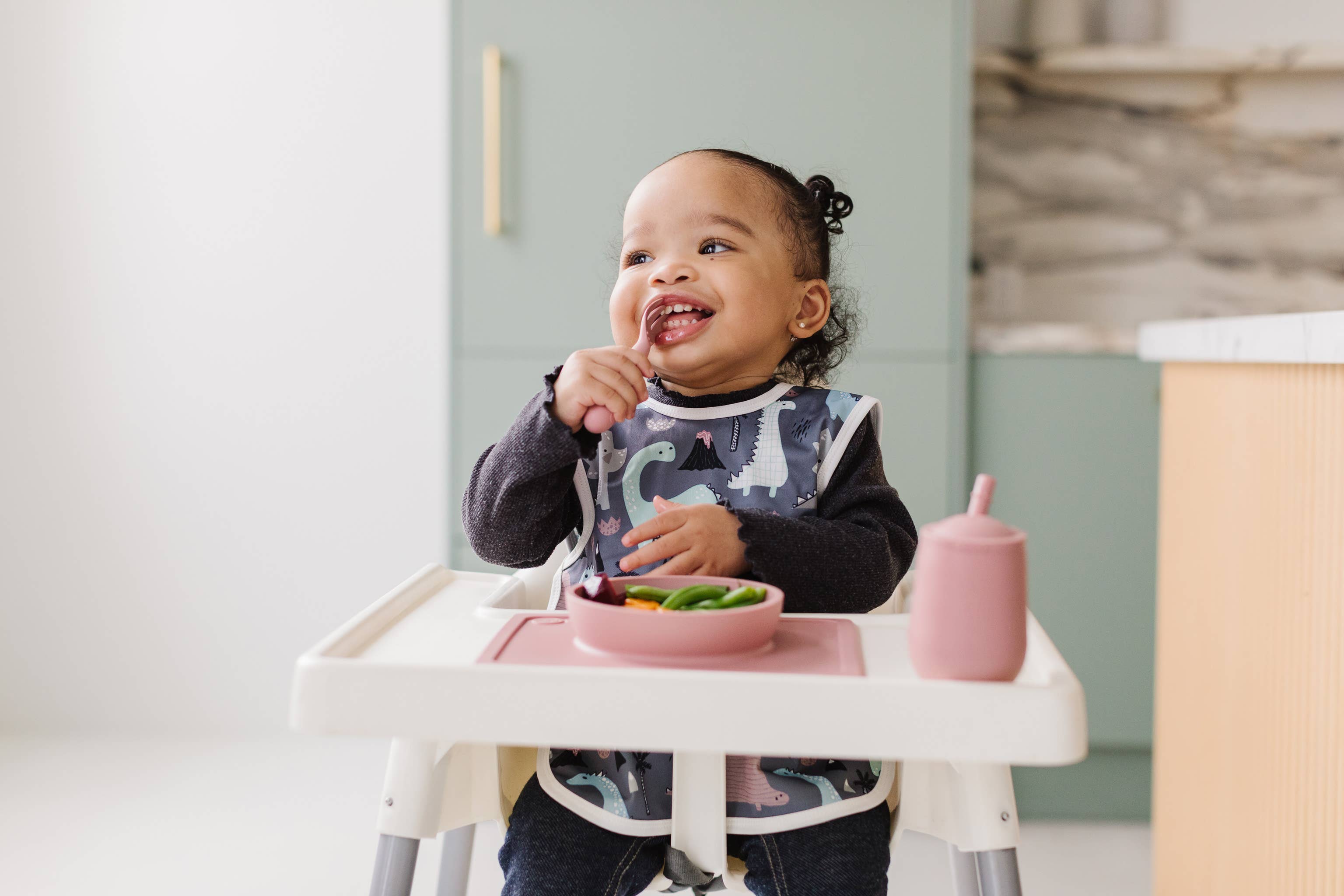 Dinosaur Drawing Bapron: Toddler (6m-3T)-Little Sprout