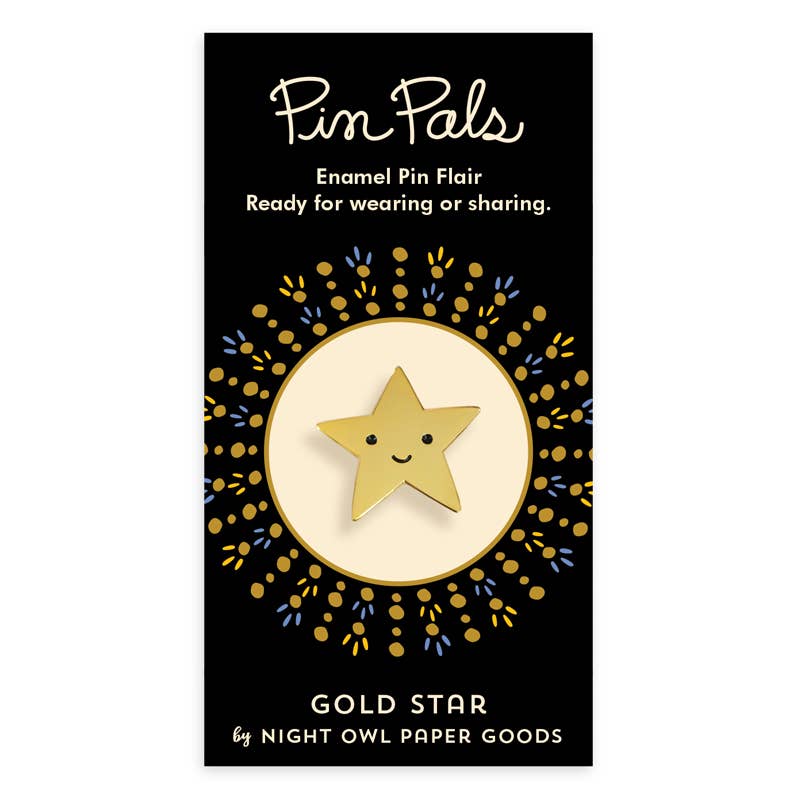 Gold Star Enamel Pin