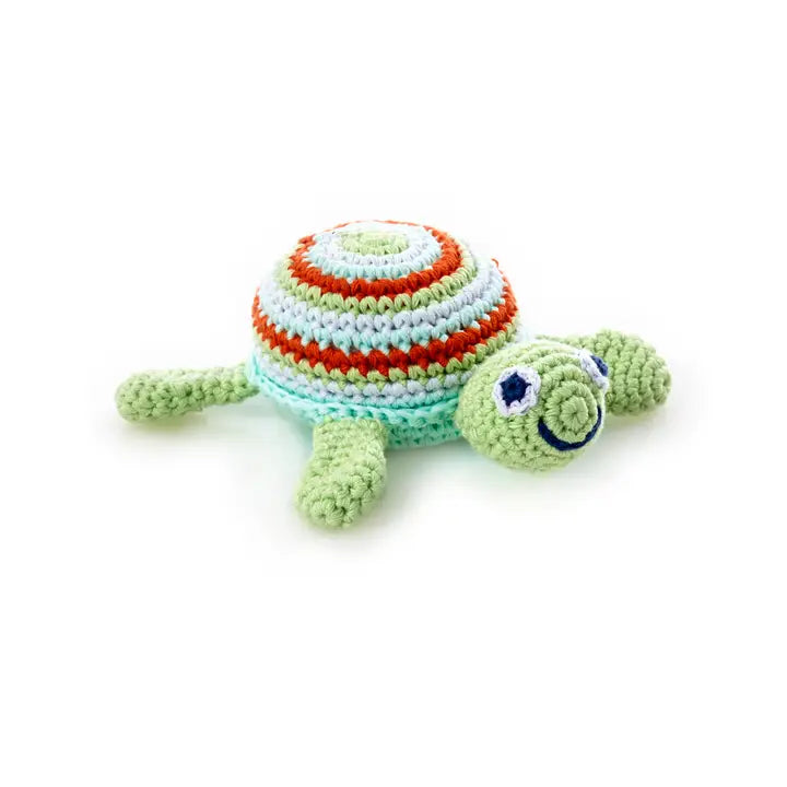 Plush Ocean Toy - Sea Turtle Rattle-Little Sprout