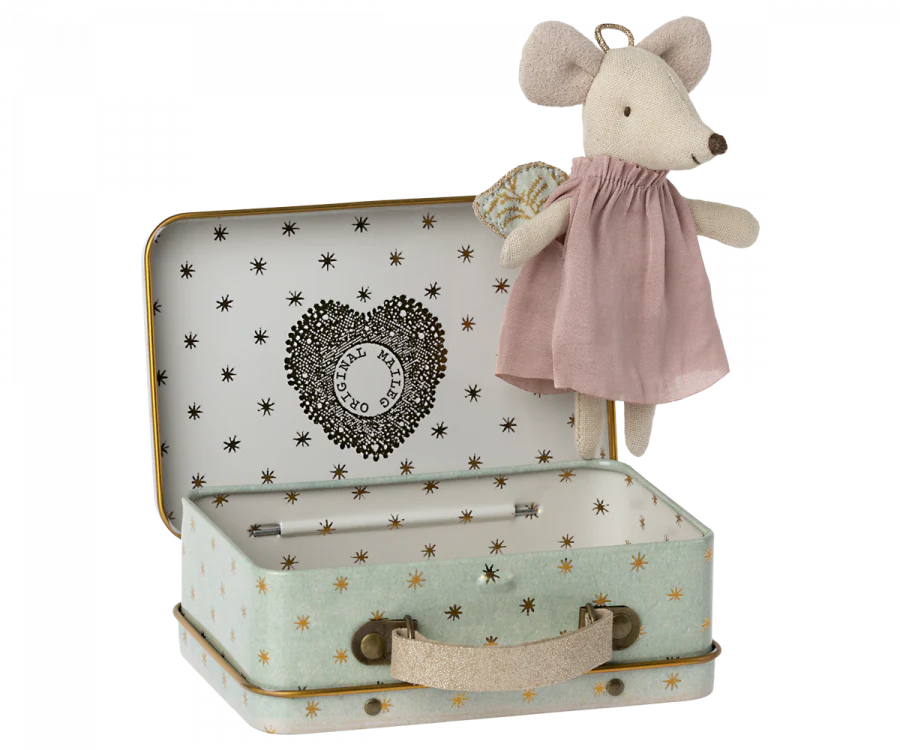 Angel Mouse In Suitcase - Little Sister-Little Sprout