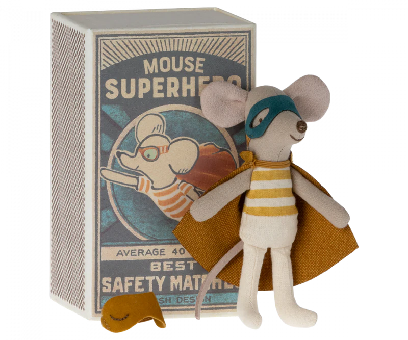 Superhero Mouse In Matchbox-Little Sprout