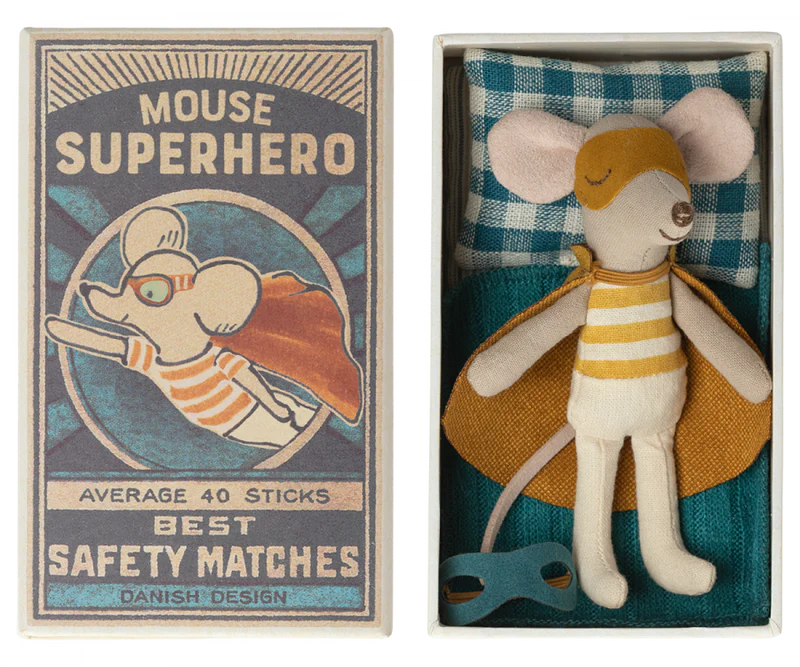 Superhero Mouse In Matchbox-Little Sprout