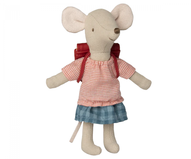 Tricycle Mouse, Big Sister with Bag-Little Sprout