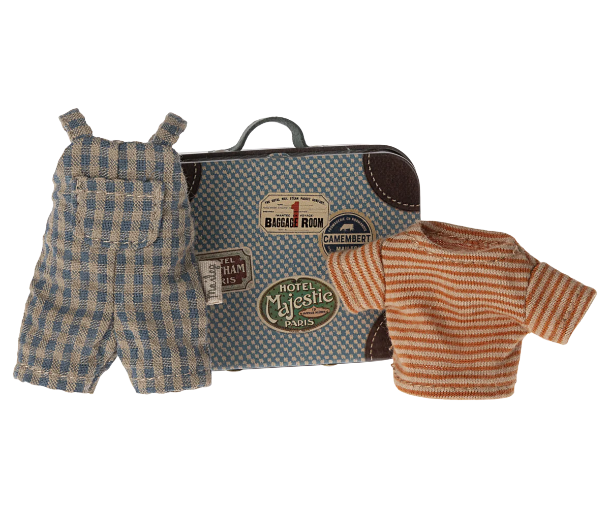 Overalls and Shirt in Suitcase - Big Brother-Little Sprout