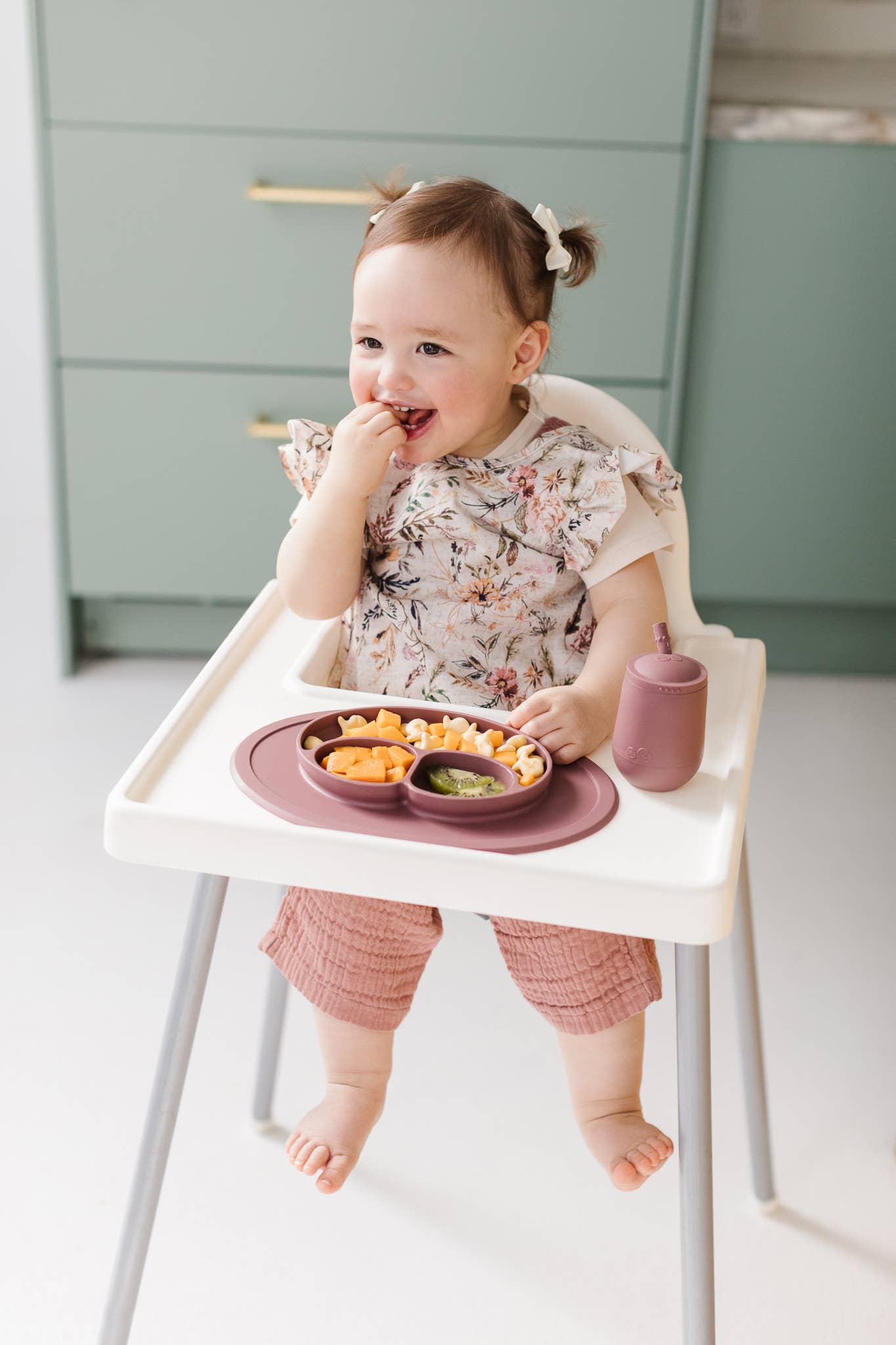 Delilah Floral Flutter Bapron: Toddler (6m-3T)-Little Sprout