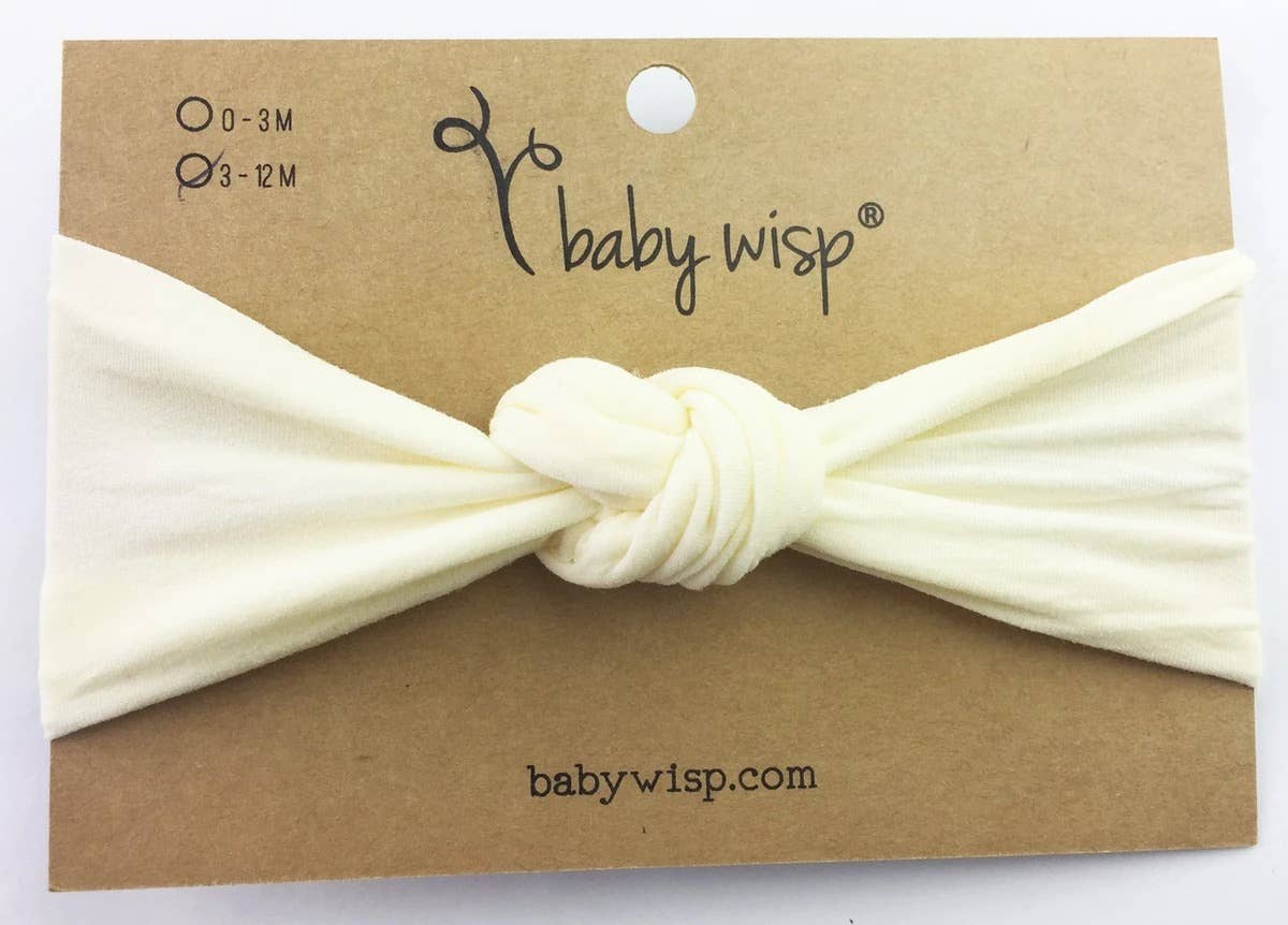Nylon Knotted Turban Knots Baby Infant Headband: Midnight Mauve-Little Sprout