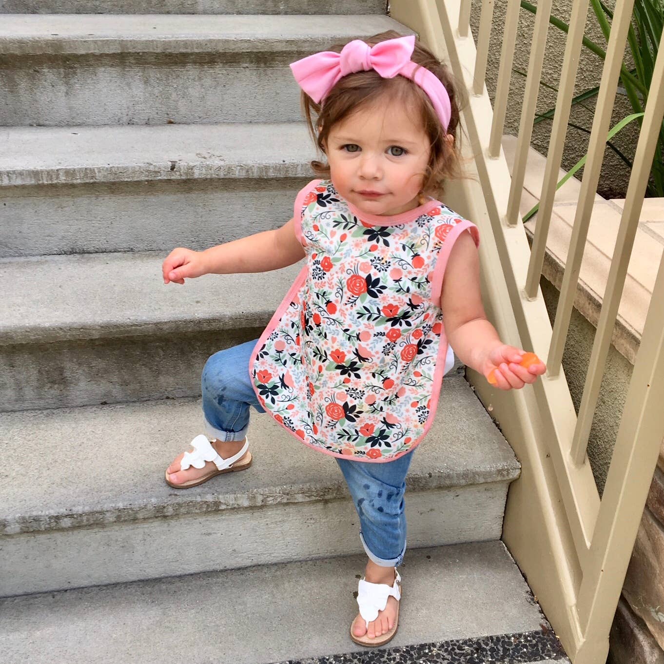 Vintage Rose Bapron: Toddler (6m-3T)