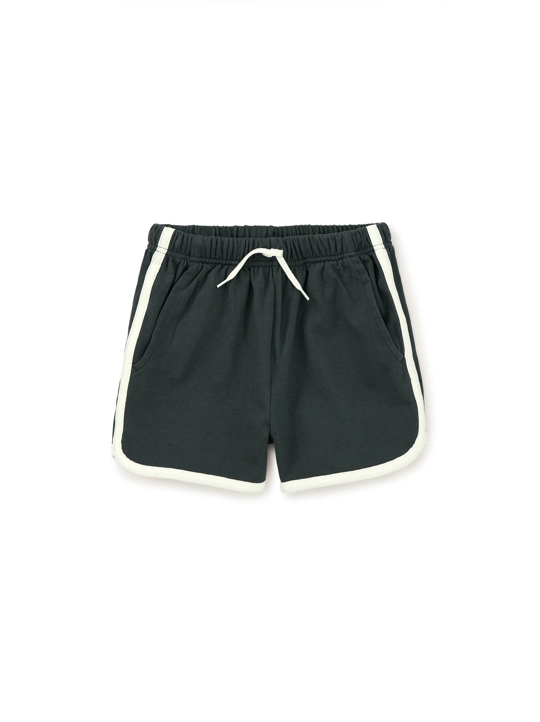 Sporty Ringer Shorts - Pepper-Little Sprout