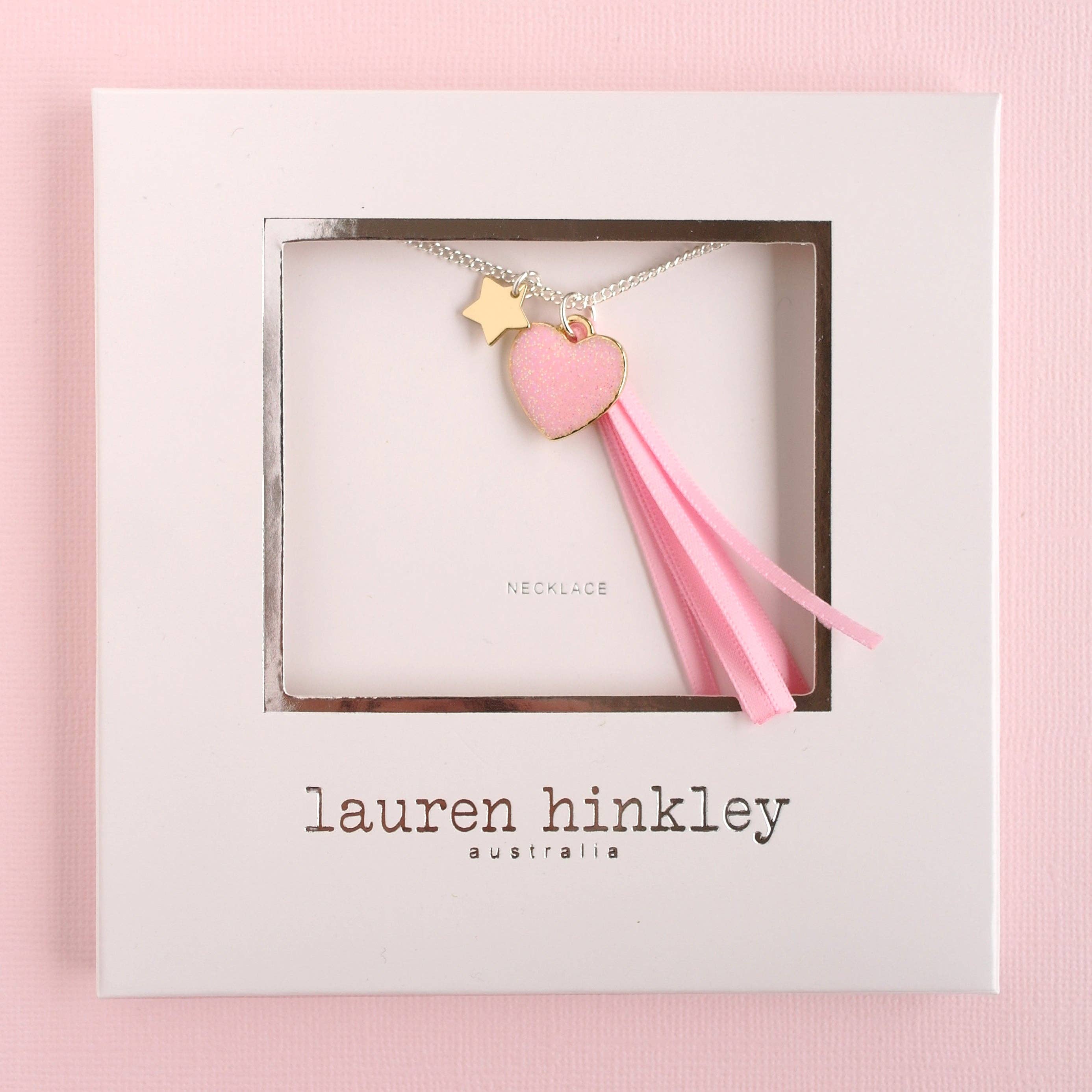 Pink Fantasia Heart Necklace-Little Sprout