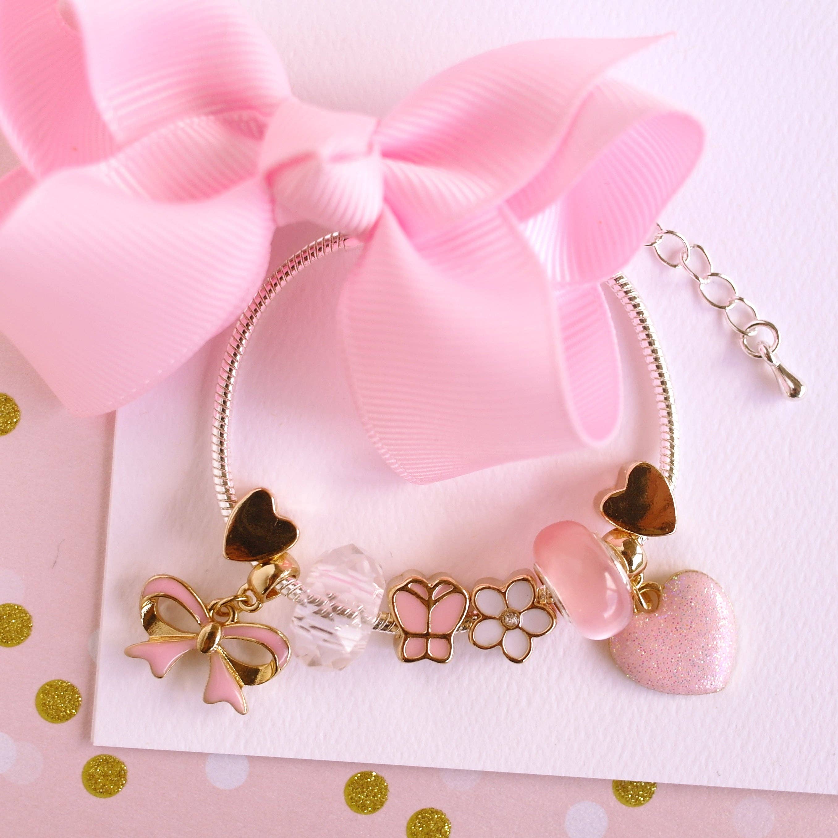 Pink Fantasia Charm Bracelet: Boxed-Little Sprout