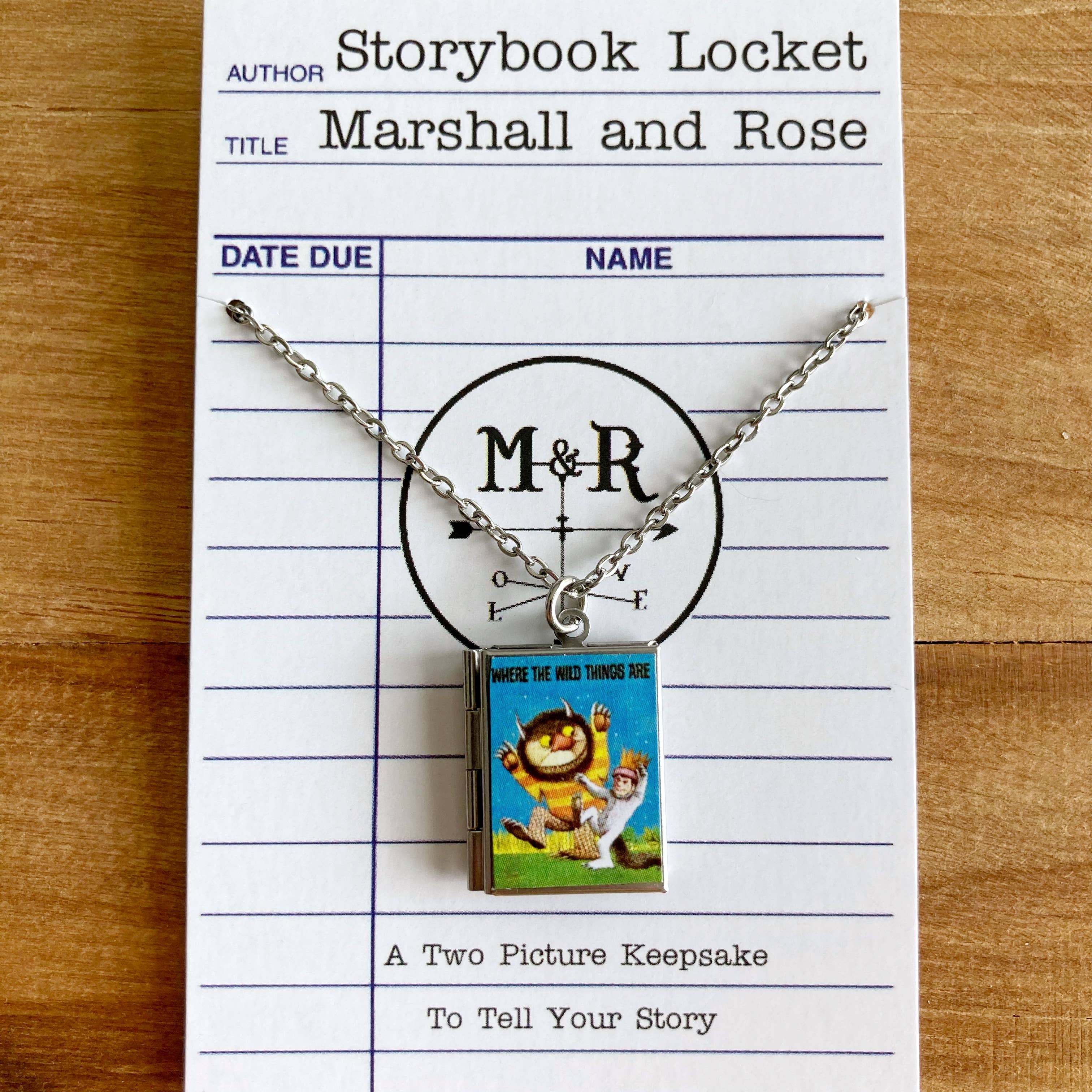 Book Locket Where the Wild Things Are: Stainless Steel-Little Sprout