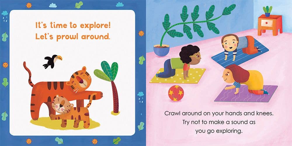 Yoga Tots: Happy Tiger: Board Book-Little Sprout