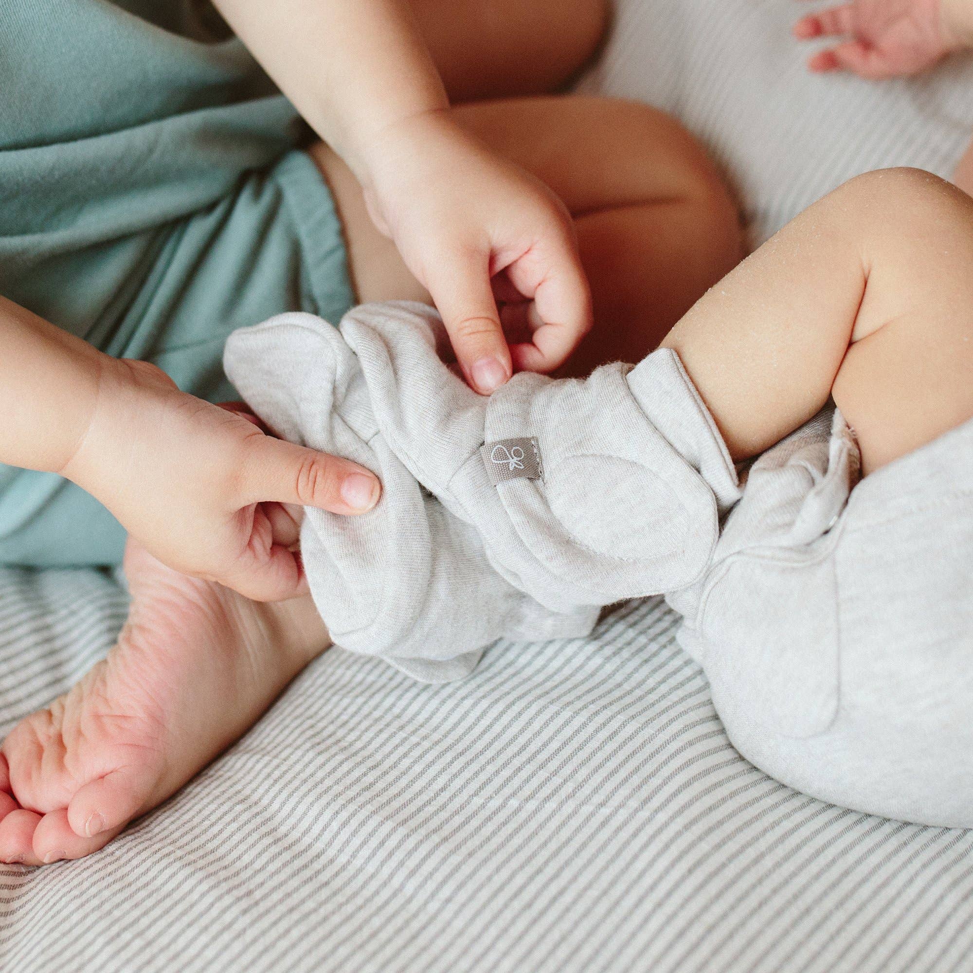 Viscose Bamboo + Organic Cotton Baby Boots - Storm Gray: 0-3M-Little Sprout