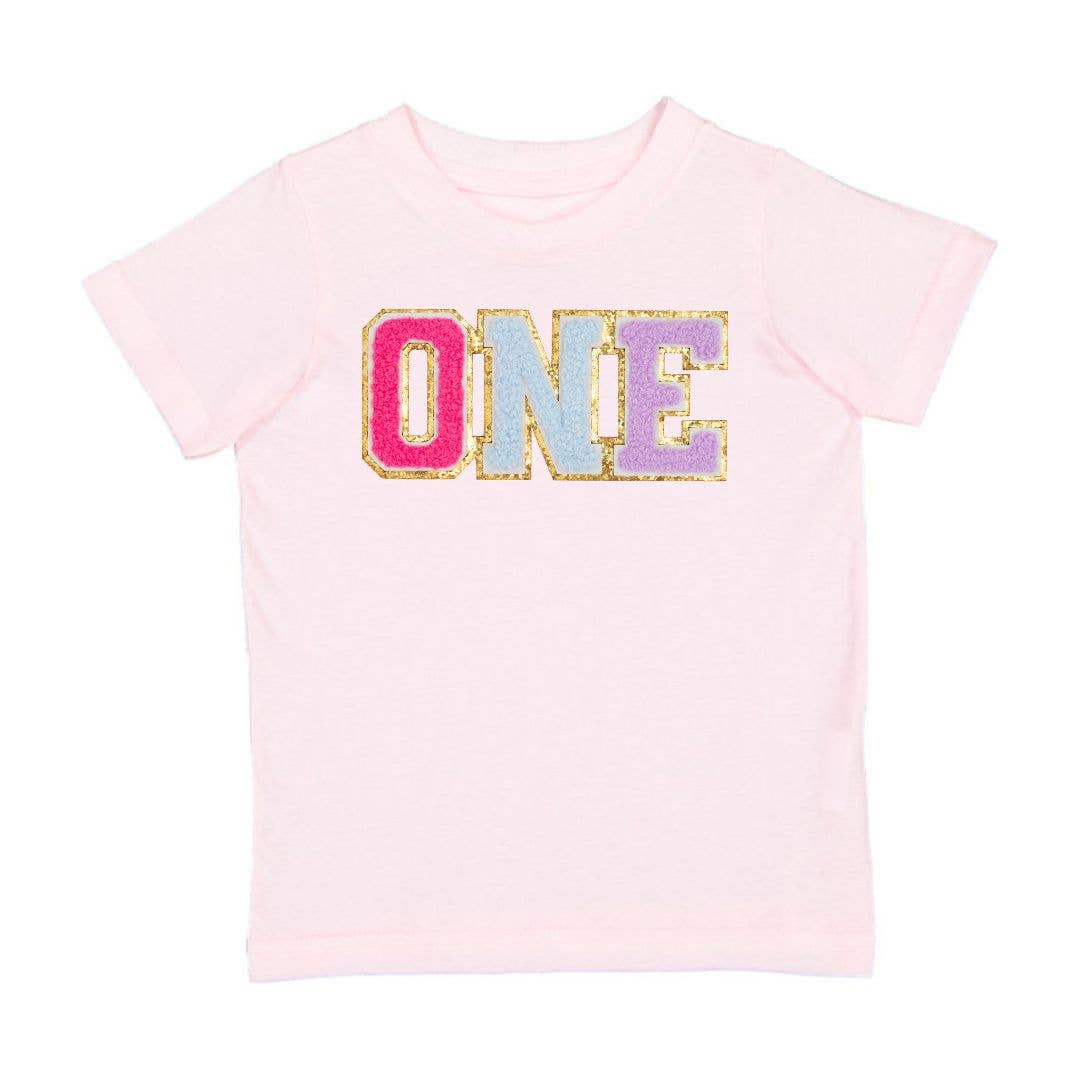 First Birthday Patch Short Sleeve T-Shirt - Kids Birthday: 12-18M-Little Sprout