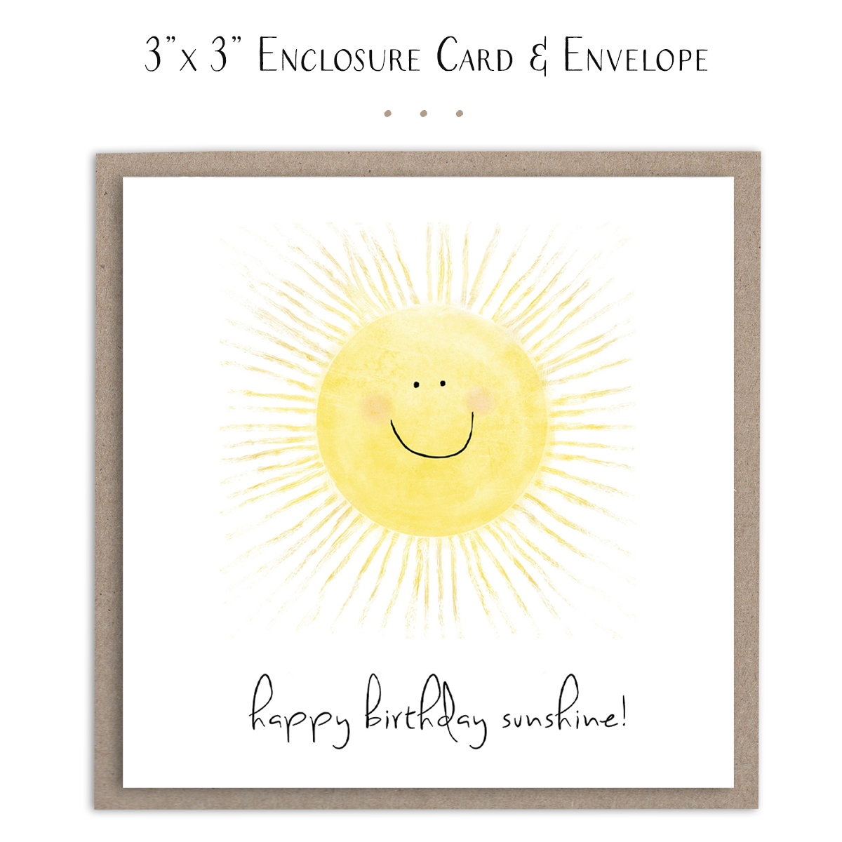 Happy Birthday Sunshine - Mini Card : Plain-Little Sprout