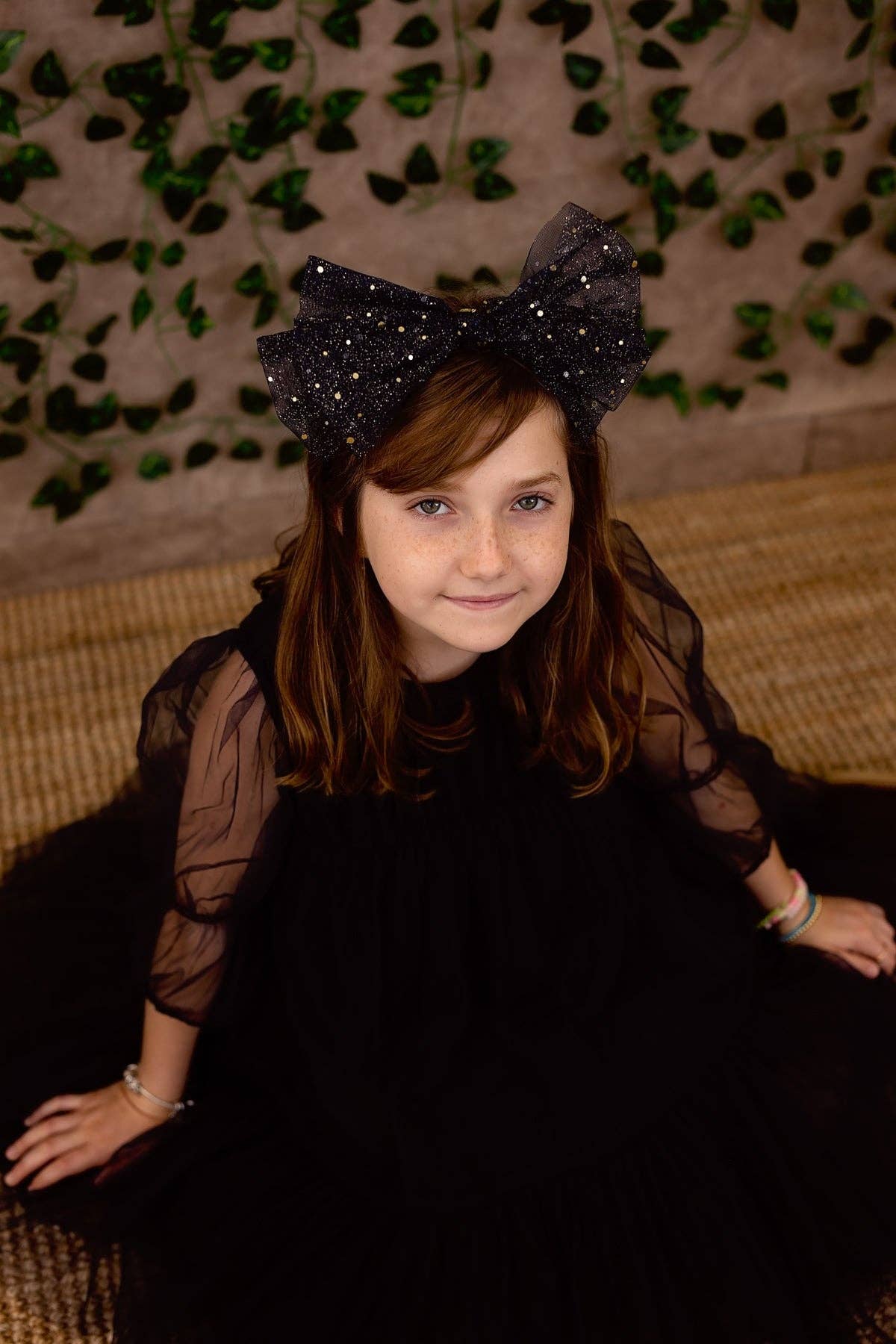 Ava Dot Headband - Burgundy: Burgundy-Little Sprout