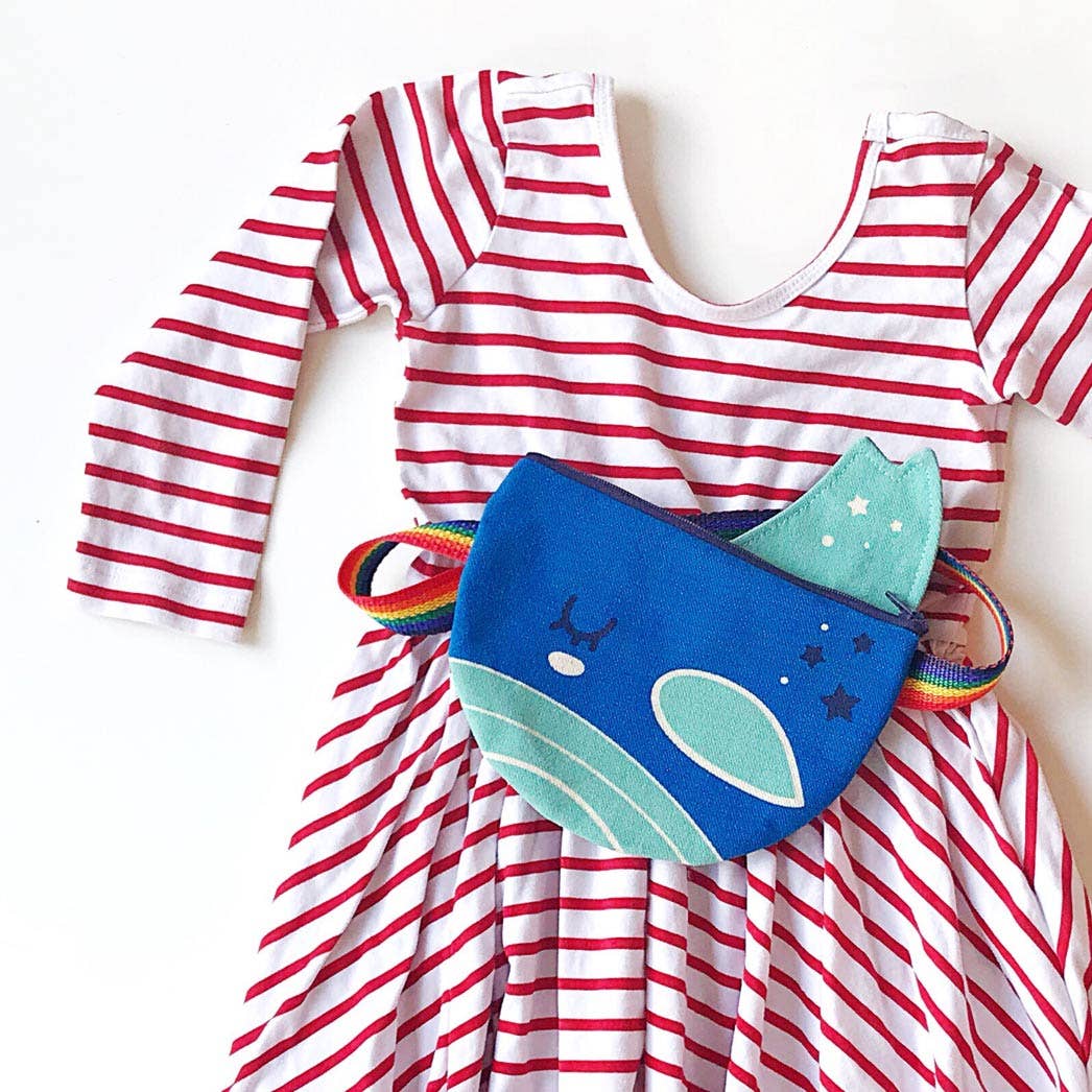 Blue Whale Belt Bag, Child's Adjustable Fanny Pack-Little Sprout