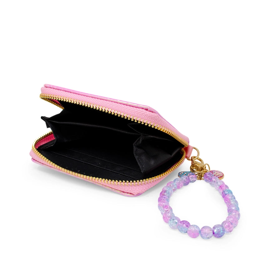 Shiny Seashell Mermaid Wallet for Kids - Pink-Little Sprout