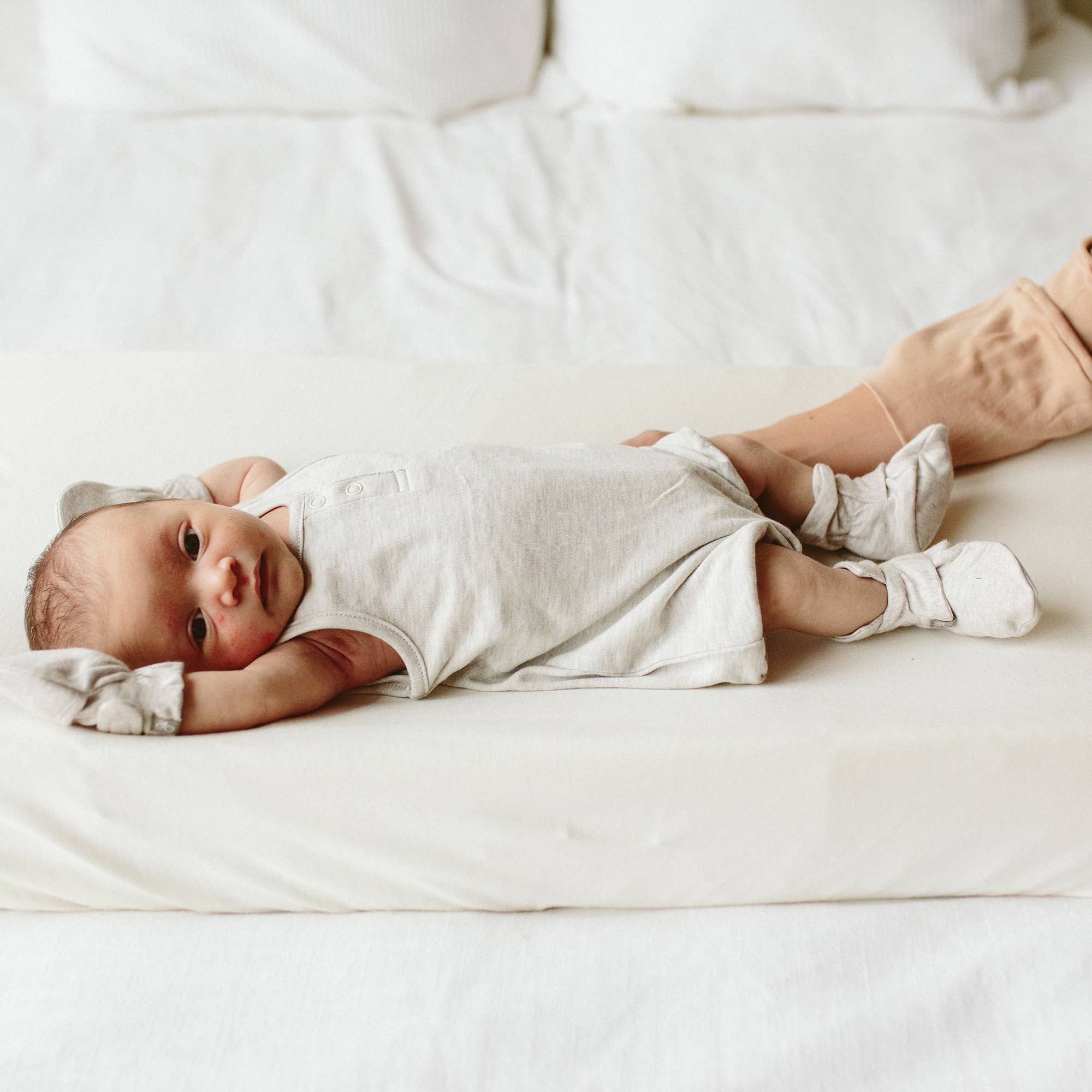 Viscose Bamboo + Organic Cotton Baby Boots - Storm Gray: 0-3M-Little Sprout