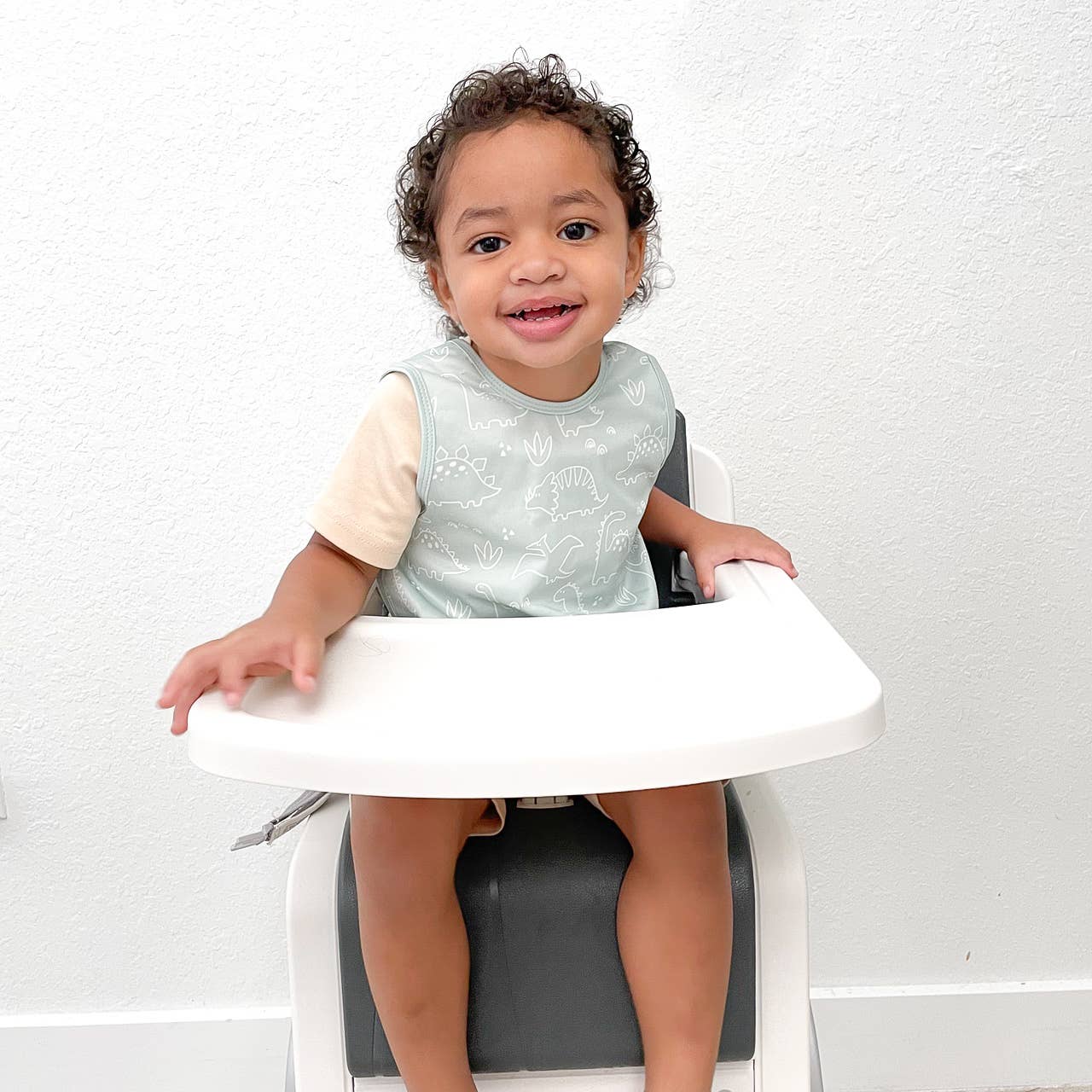 Dino Friends (Sage) Bapron: Toddler (6m-3T)-Little Sprout