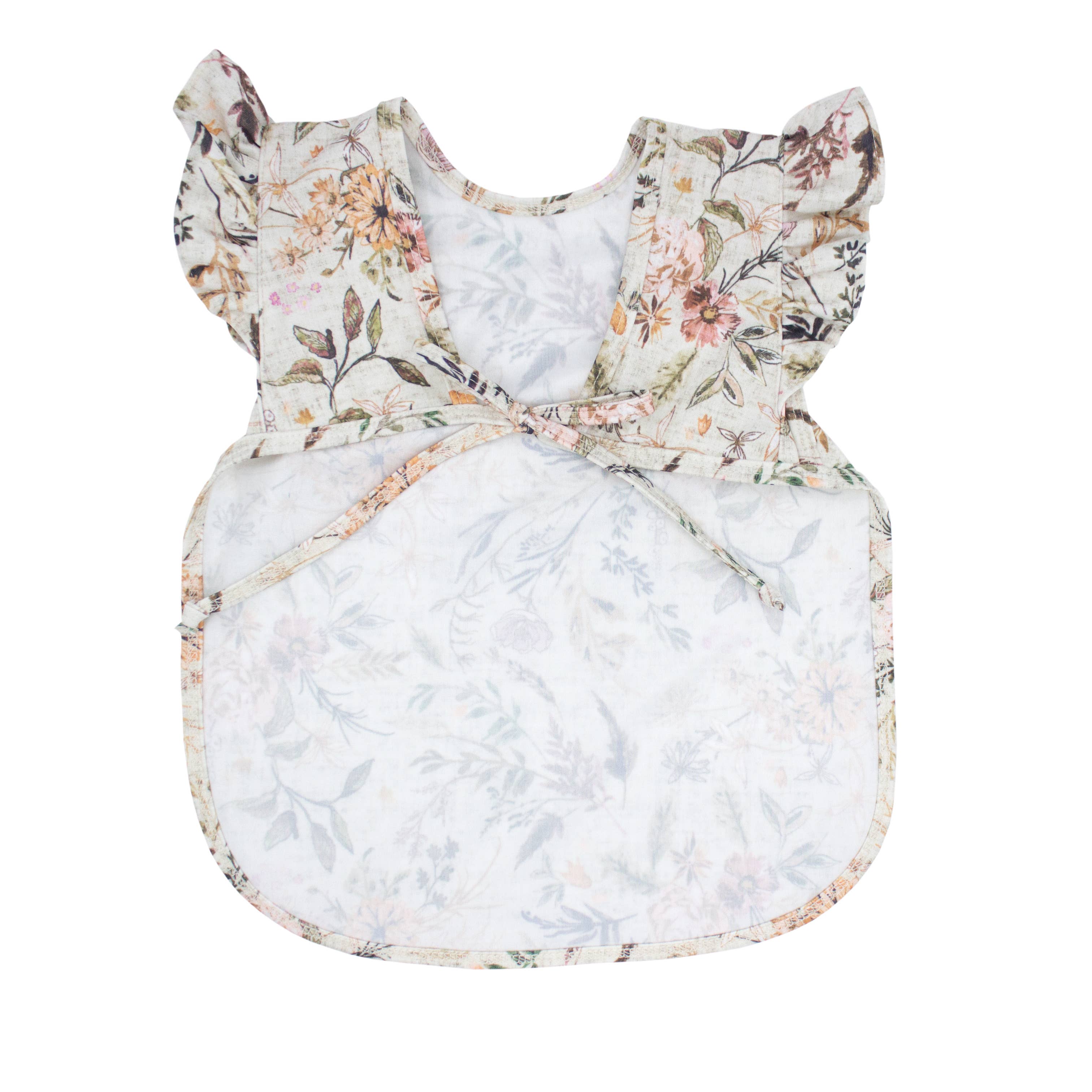 Delilah Floral Flutter Bapron: Toddler (6m-3T)-Little Sprout