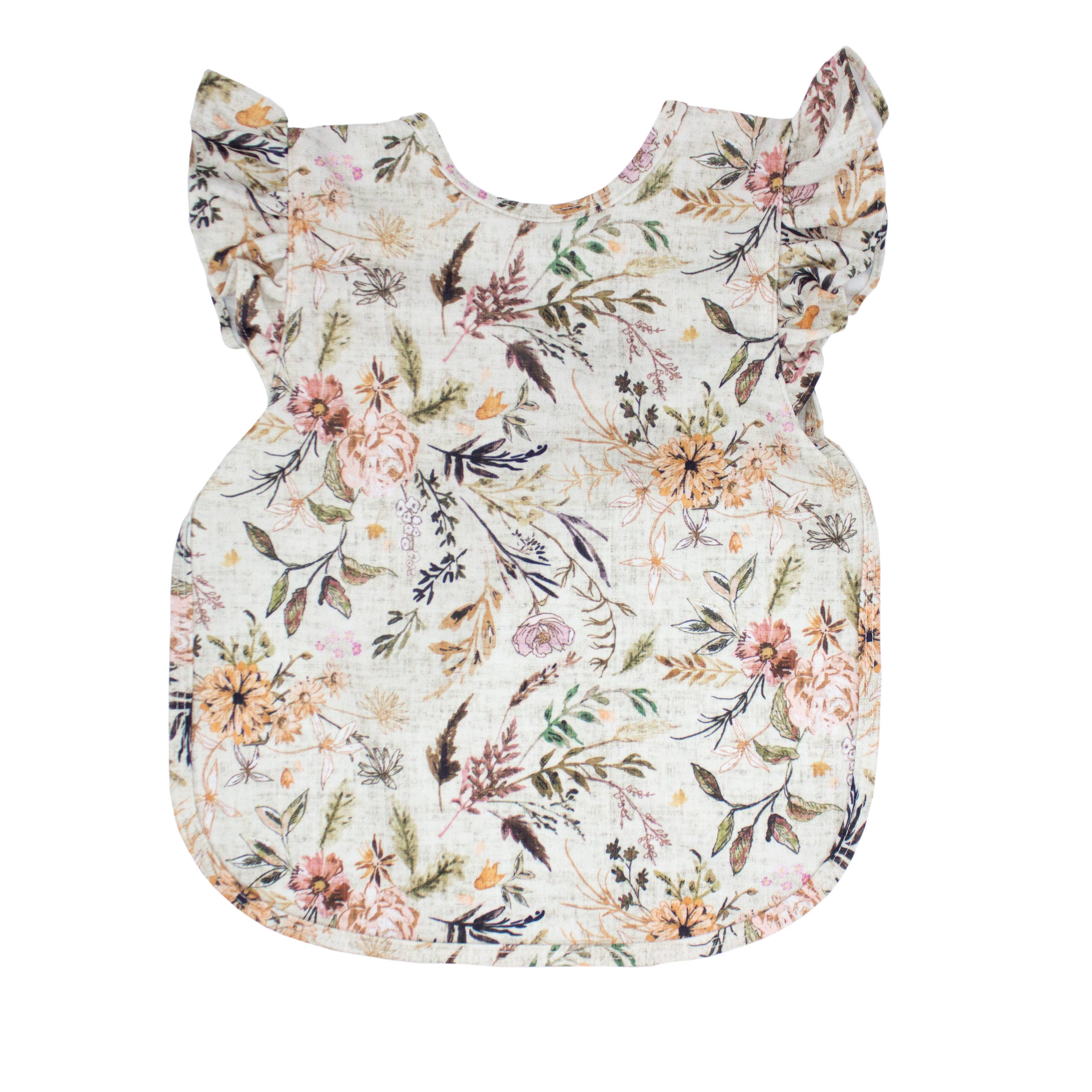 Delilah Floral Flutter Bapron: Toddler (6m-3T)-Little Sprout