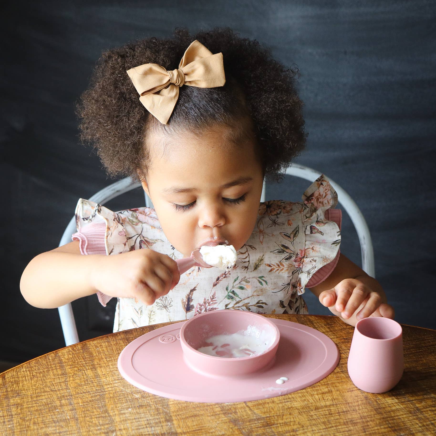 Delilah Floral Flutter Bapron: Toddler (6m-3T)-Little Sprout