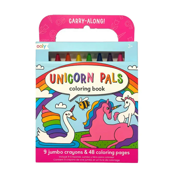 Carry Along Crayon & Coloring Book Kit - Unicorn Pals-Little Sprout
