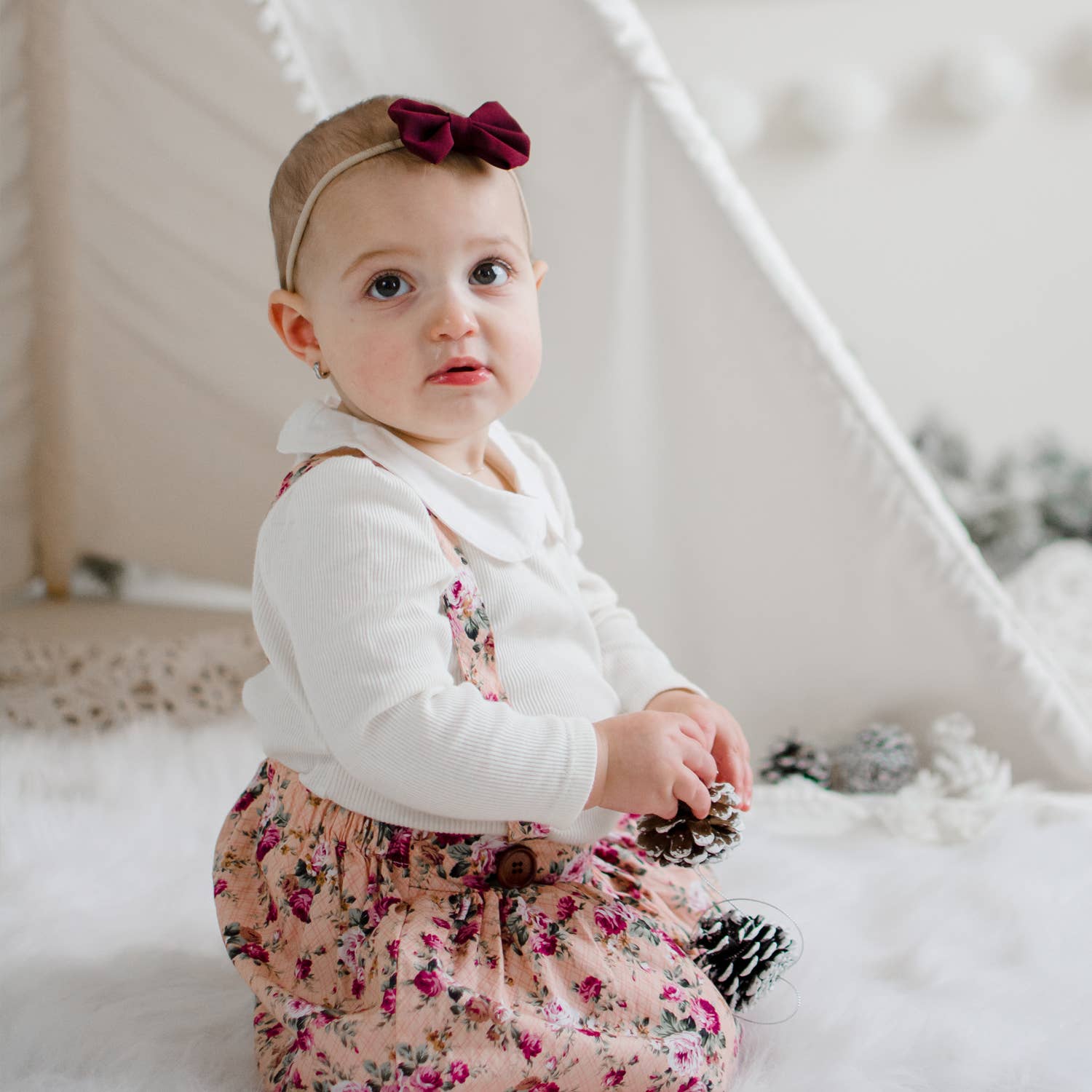 Infant Headband - Fanny Hair Bow Headband for Babies: Black-Little Sprout