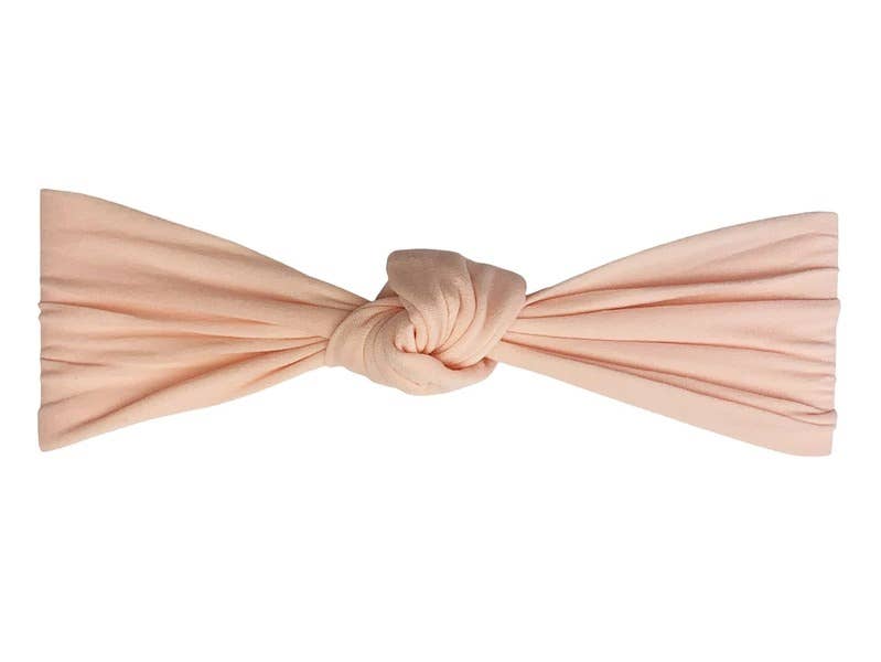 Nylon Knotted Turban Knots Baby Infant Headband: Midnight Mauve-Little Sprout