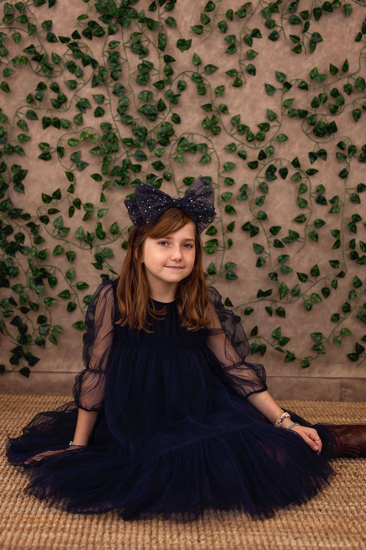 Ava Dot Headband - Burgundy: Burgundy-Little Sprout