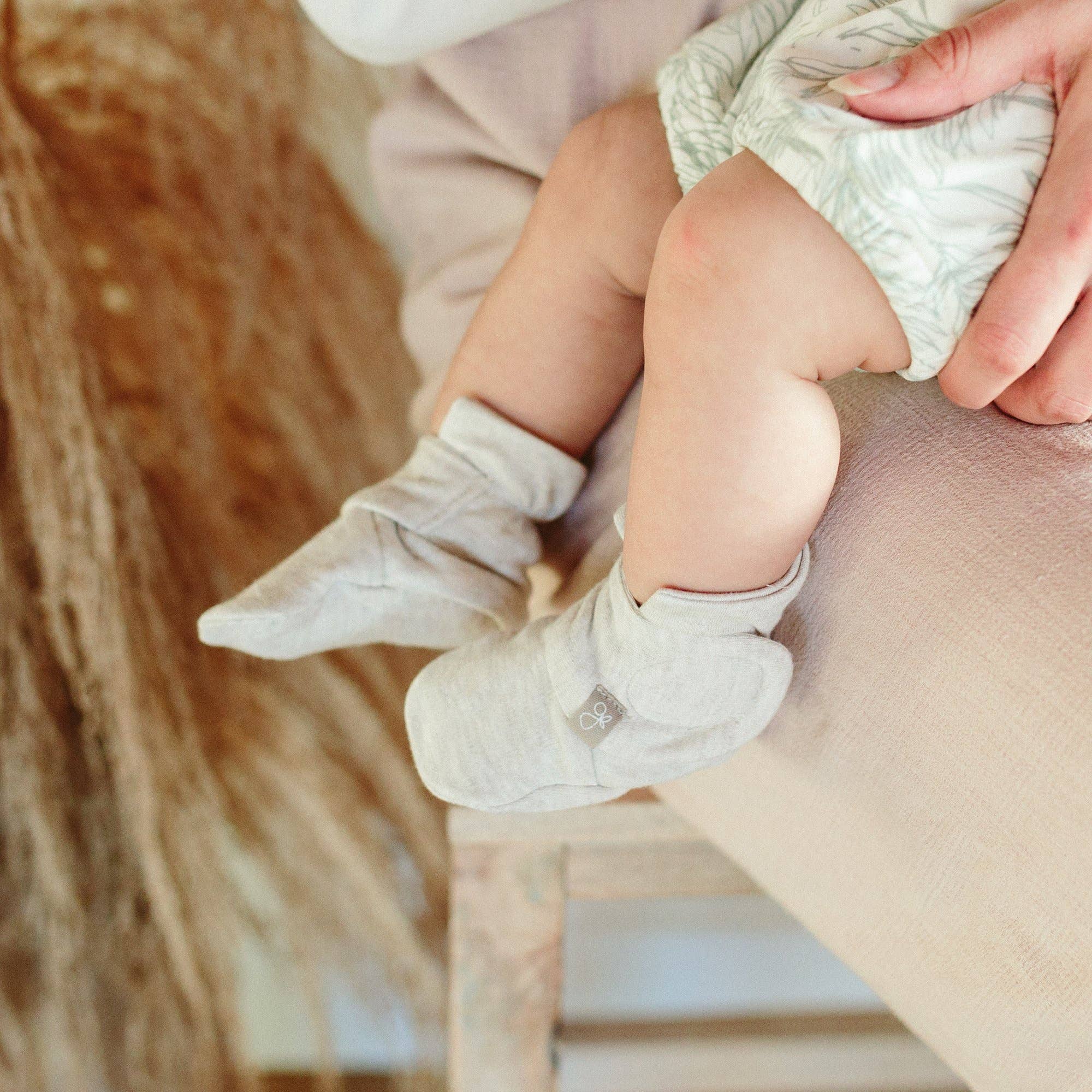 Viscose Bamboo + Organic Cotton Baby Boots - Storm Gray: 0-3M-Little Sprout