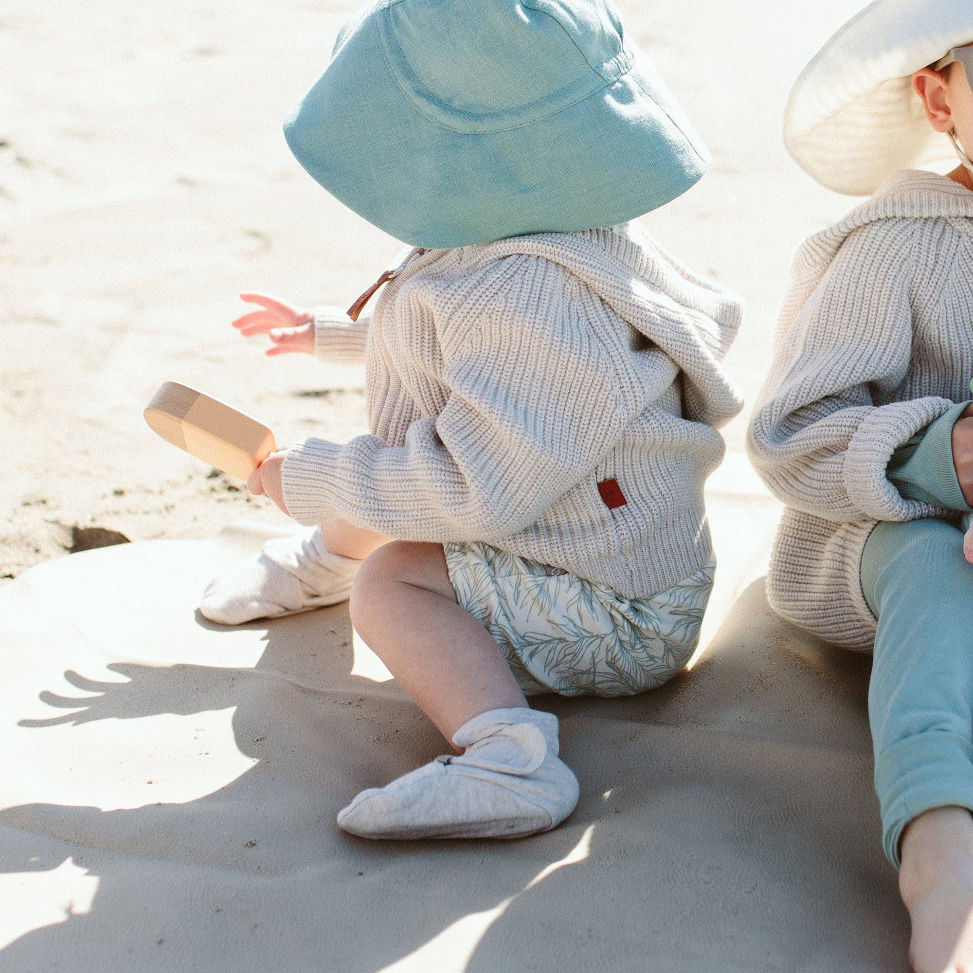 Viscose Bamboo + Organic Cotton Baby Boots - Storm Gray: 0-3M-Little Sprout