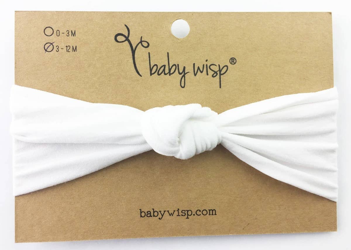 Nylon Knotted Turban Knots Baby Infant Headband: Midnight Mauve-Little Sprout