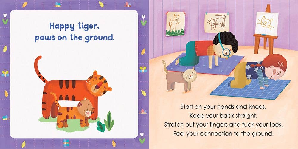 Yoga Tots: Happy Tiger: Board Book-Little Sprout