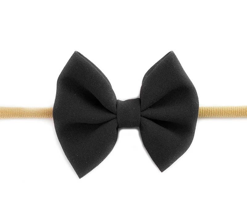 Infant Headband - Fanny Hair Bow Headband for Babies: Black-Little Sprout