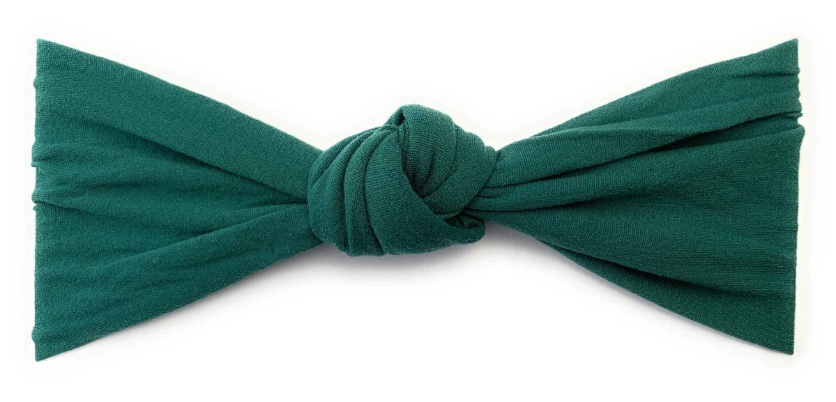 Nylon Knotted Turban Knots Baby Infant Headband: Midnight Mauve-Little Sprout