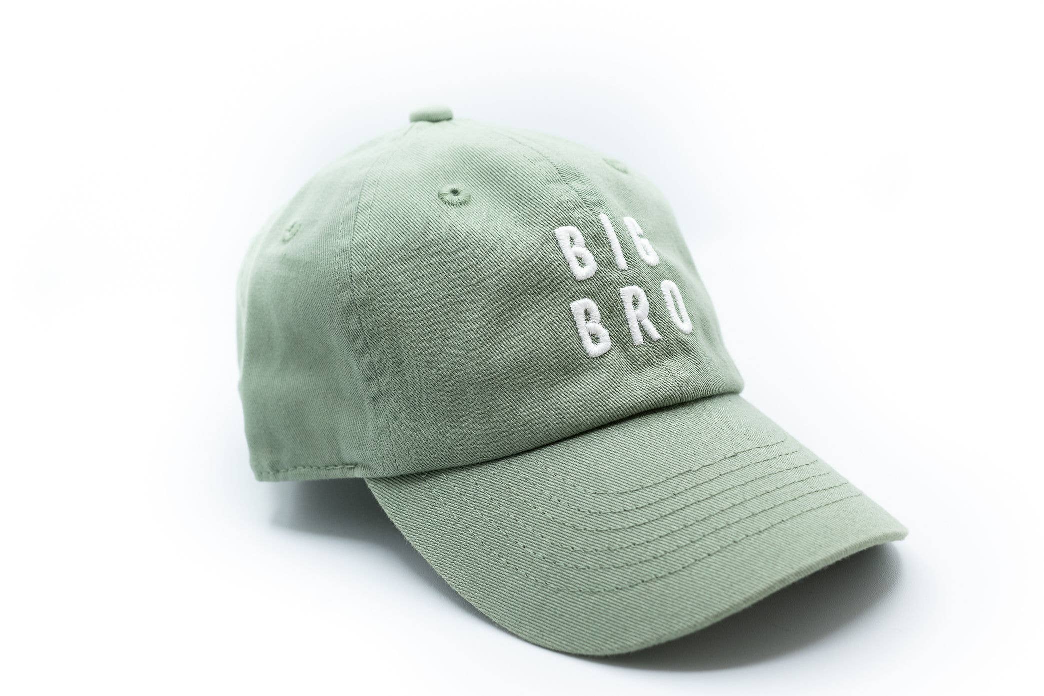 Dusty Sage Big Bro Hat: Toddler (1Y-4Y)-Little Sprout