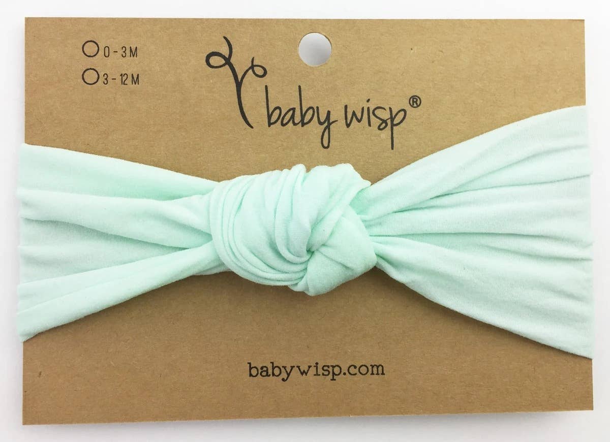 Nylon Knotted Turban Knots Baby Infant Headband: Midnight Mauve-Little Sprout