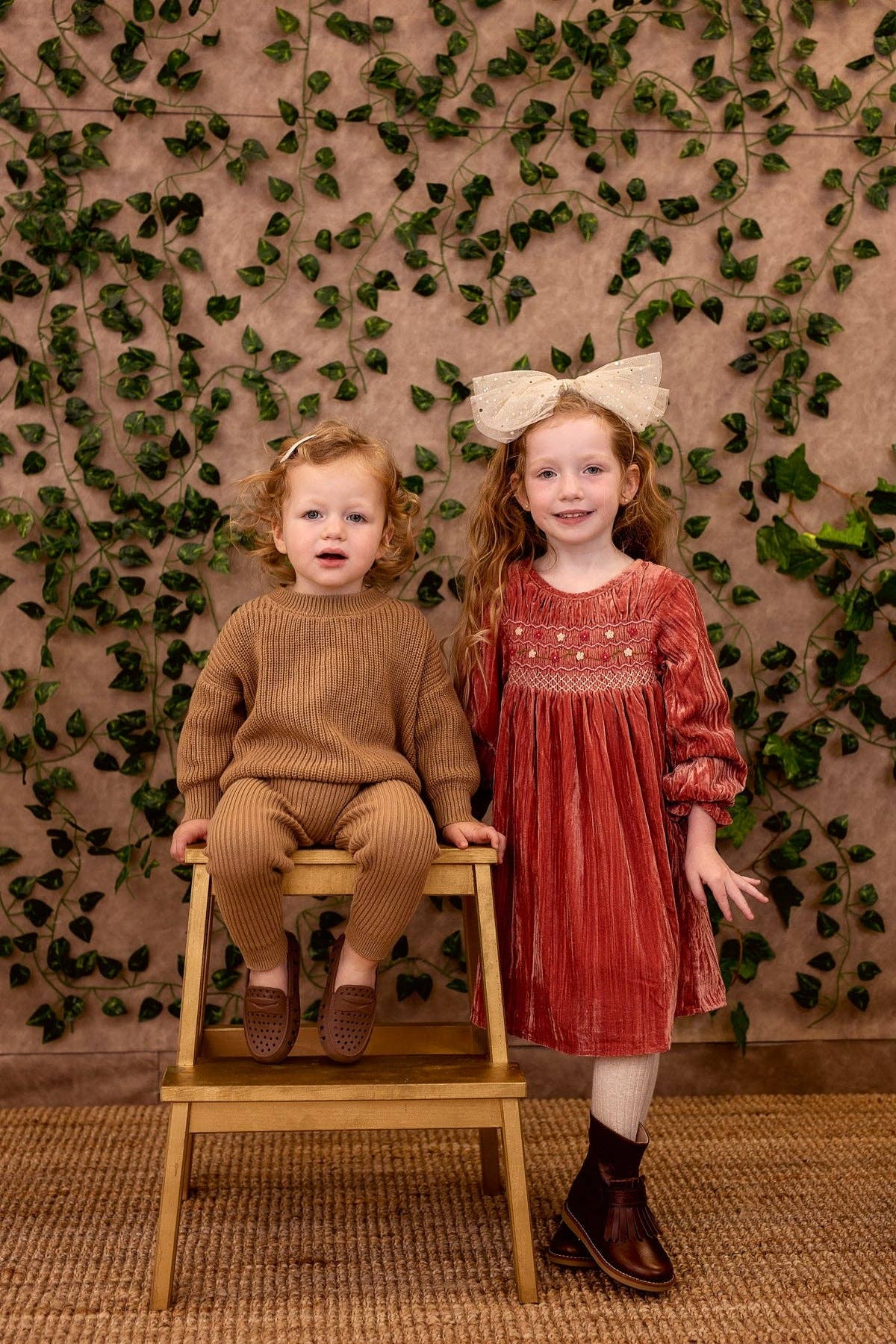 Ava Dot Headband - Burgundy: Burgundy-Little Sprout