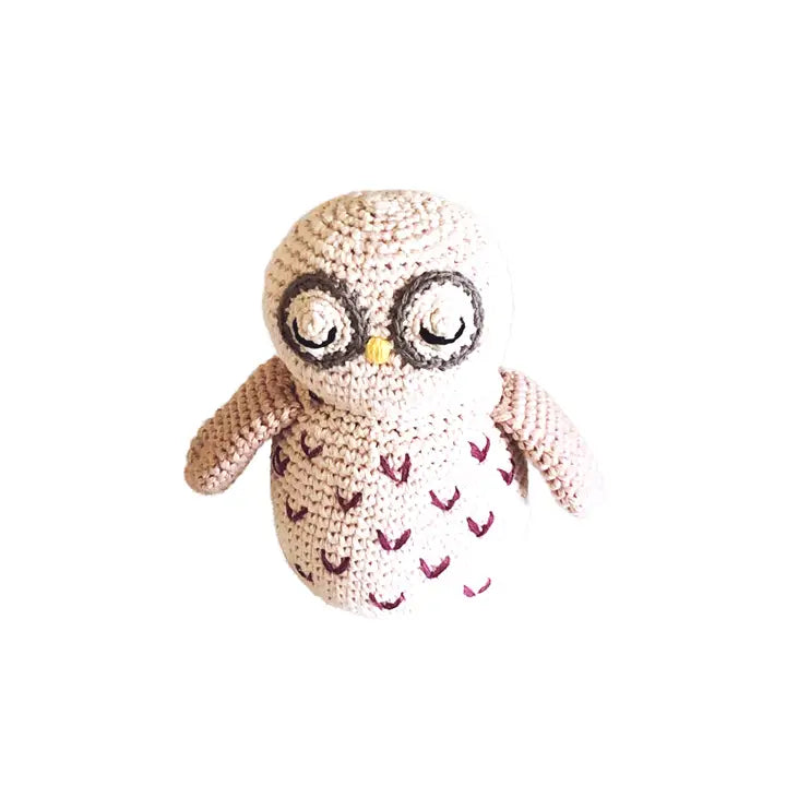 Woodland Toy - Baby Owl Rattle-Little Sprout