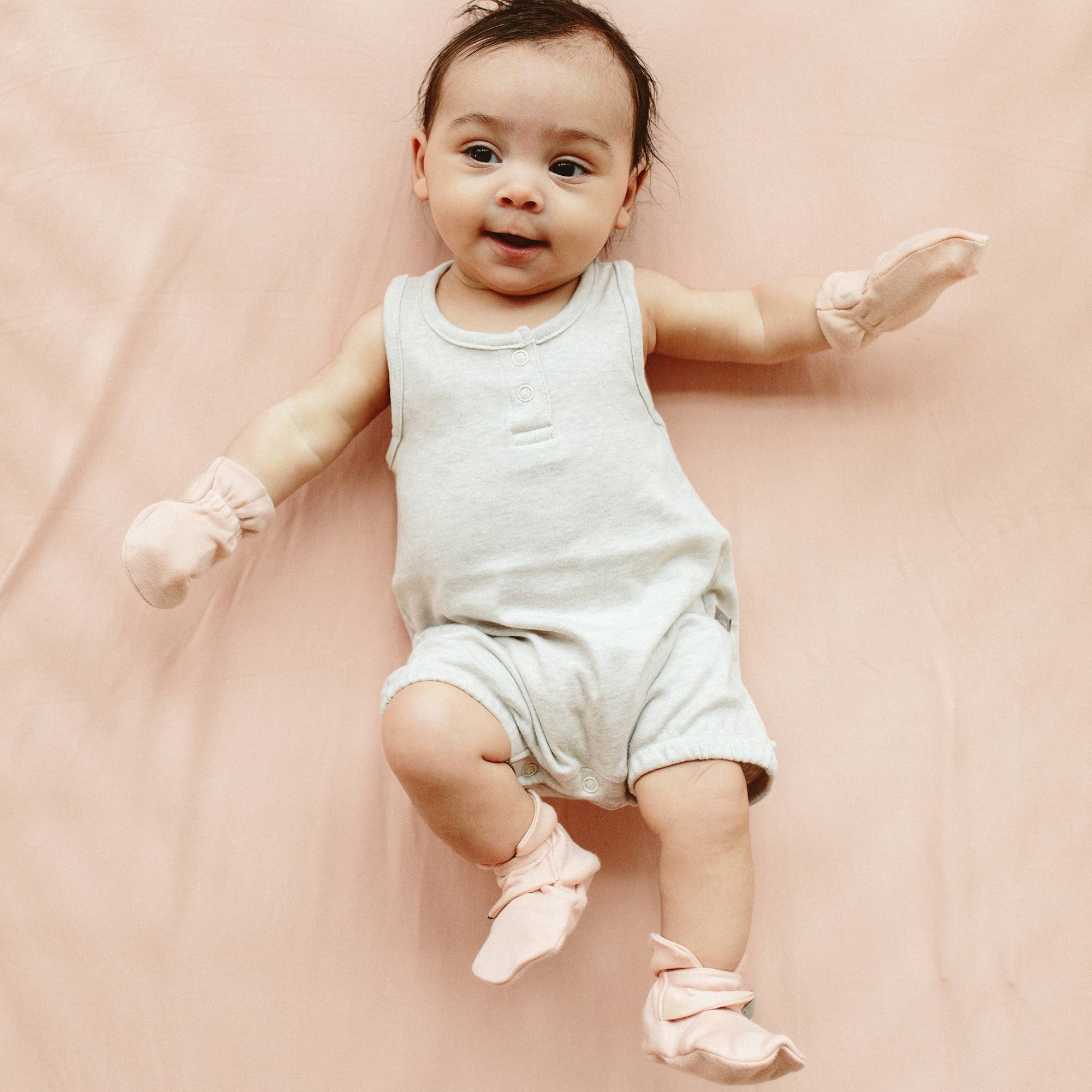 Viscose Bamboo + Organic Cotton Baby Boots - Rose: 0-3M-Little Sprout